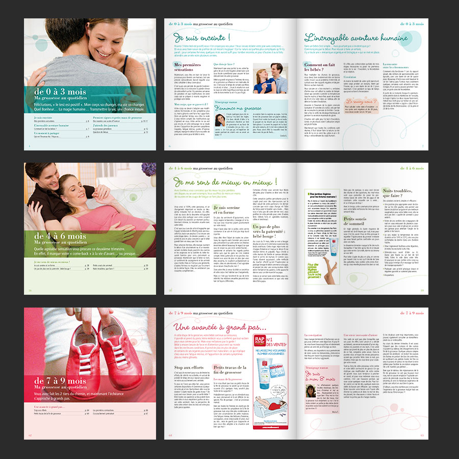 Création et maquette du guide ma grossesse au quotidien