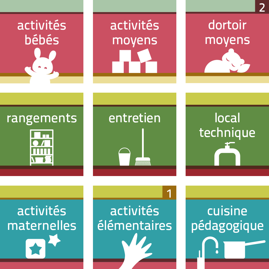 Création de la signalétique pour un centre périscolaire et une crèche à Rixheim
